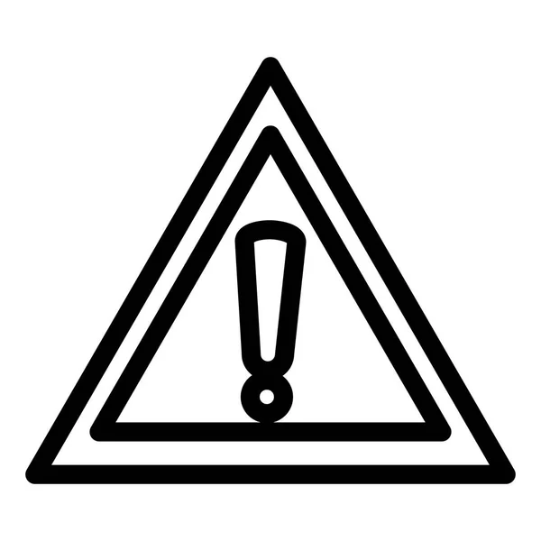 Výstražný symbol izolované ikona — Stockový vektor
