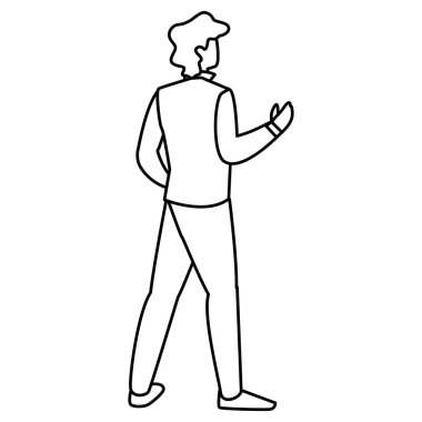 Genç ve rahat bir adam karakter