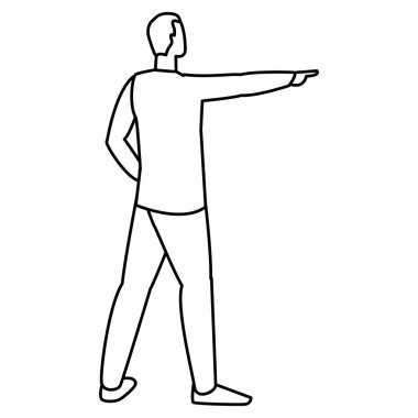 Genç ve rahat bir adam karakter