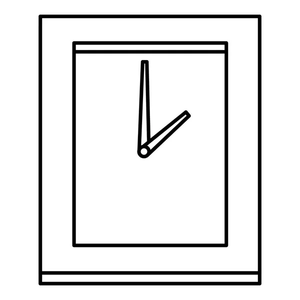 Horloge de temps de style carré — Image vectorielle