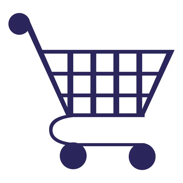 Szupermarket bevásárló kosár ikonra — Stock Vector