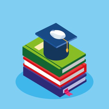 ebooks ve mezuniyet şapka ile online eğitim