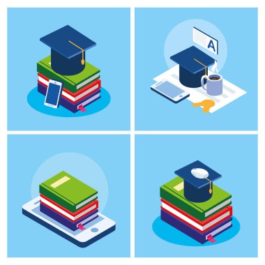 Online Eğitim Icons set