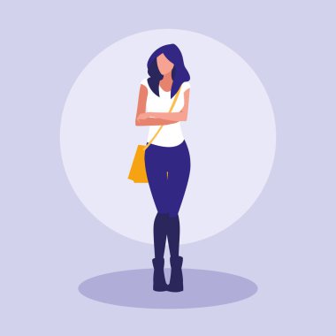 güzel kadın çanta ile modelleme