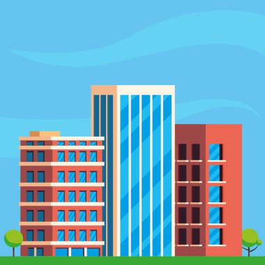 binalar inşaat cityscape sahne