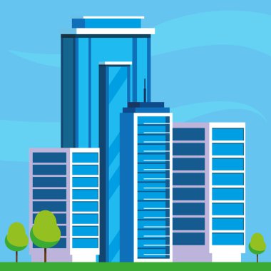 binalar inşaat cityscape sahne