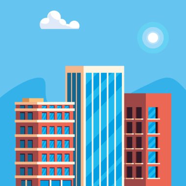 binalar inşaat cityscape sahne