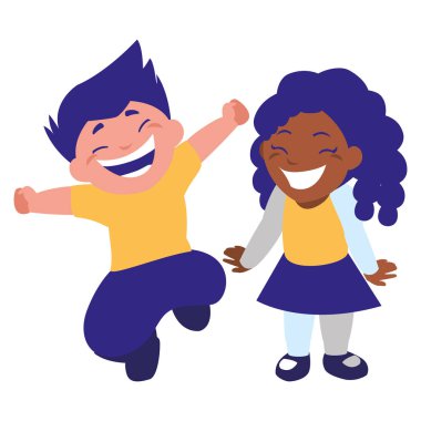 mutlu çocuklar çift Interracial karakter kutluyor