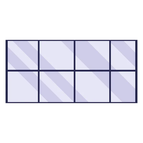 Fenêtre en verre icône isolée — Image vectorielle