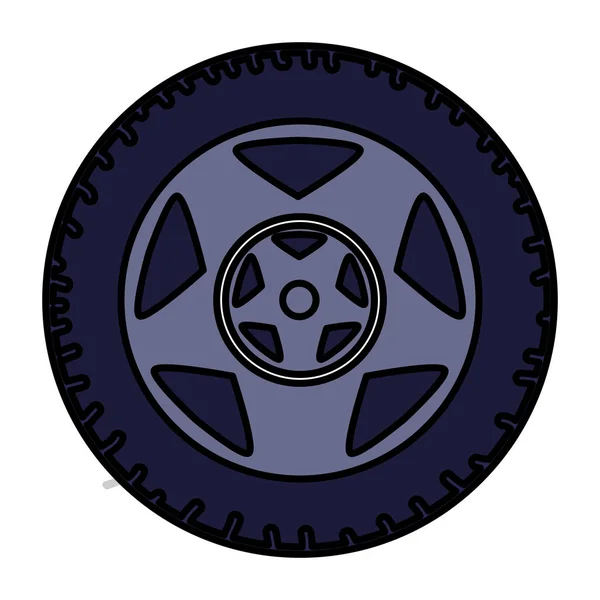 Tire auto wiel pictogram — Stockvector