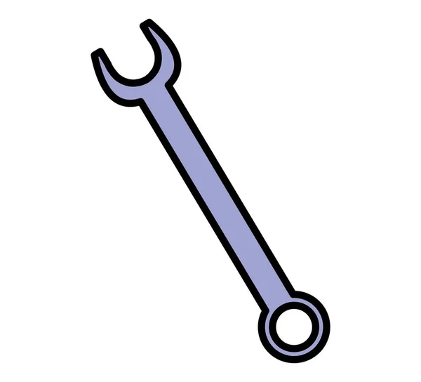 Wrench key tool icon — Stock Vector