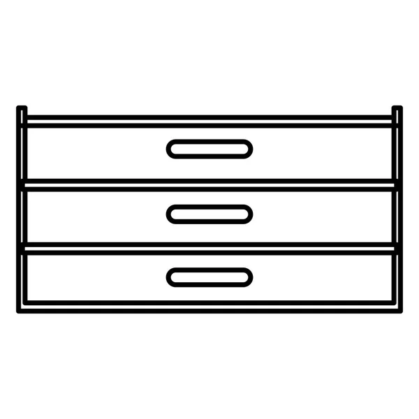 Mechanic workshop drawer icon — Stock Vector