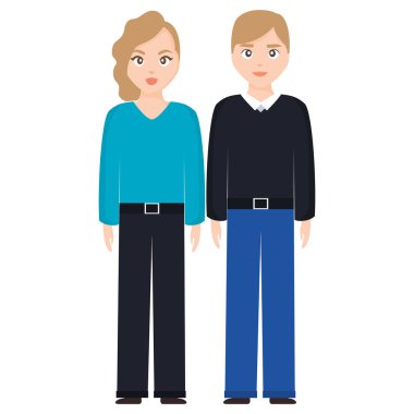 Çift avatar karakter simgeler