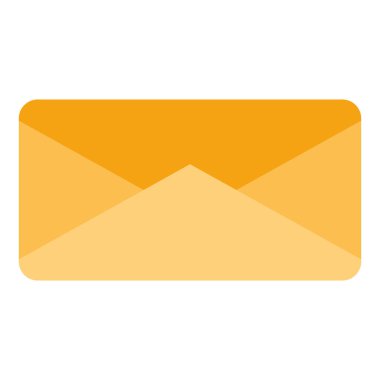 Zarf posta izole simgesi