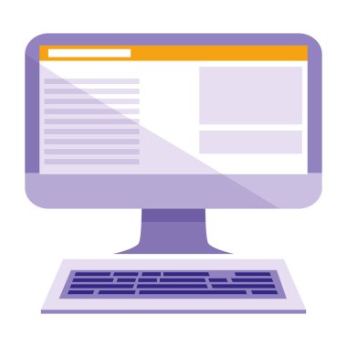 bilgisayar masaüstü izole simgesi