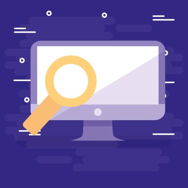 Büyüteç ile bilgisayar masaüstü