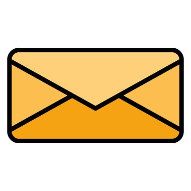 Zarf posta izole simgesi