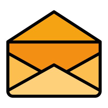 Zarf posta izole simgesi