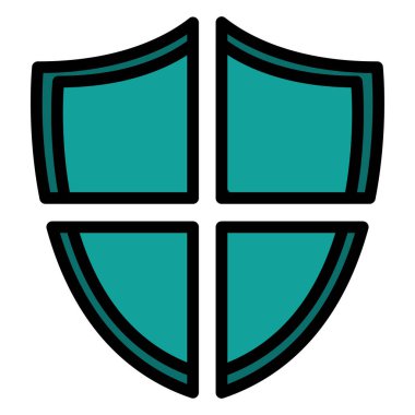 kalkan güvenlik izole simgesi