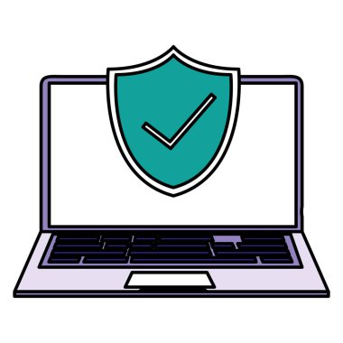 kalkan ve ok simgesi olan dizüstü bilgisayar