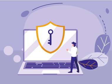 Dizüstü bilgisayar kullanan adam