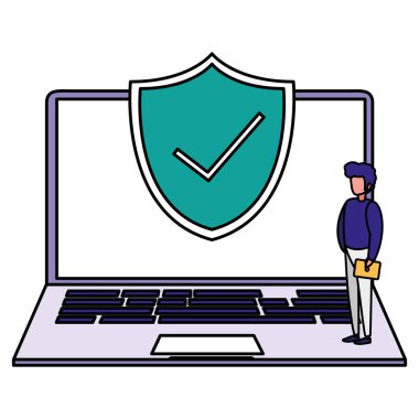 Dizüstü bilgisayar kullanan adam