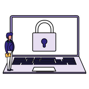 Dizüstü bilgisayar kullanan adam