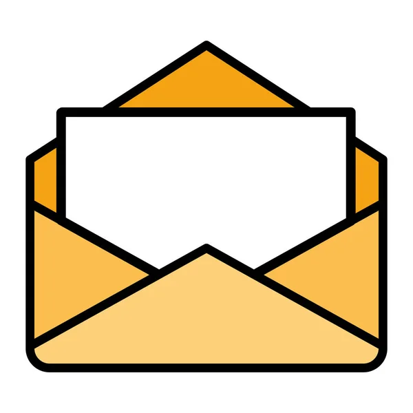 Sobre correo aislado icono — Vector de stock