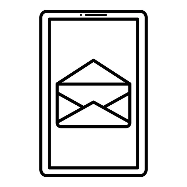 Συσκευή smartphone με φάκελο — Διανυσματικό Αρχείο