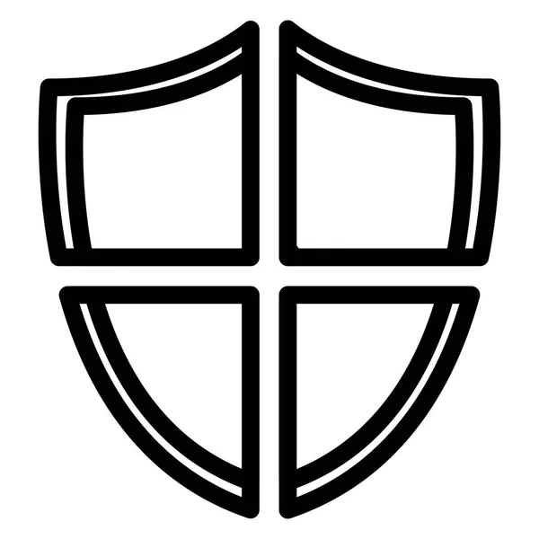 Escudo ícone isolado de segurança — Vetor de Stock