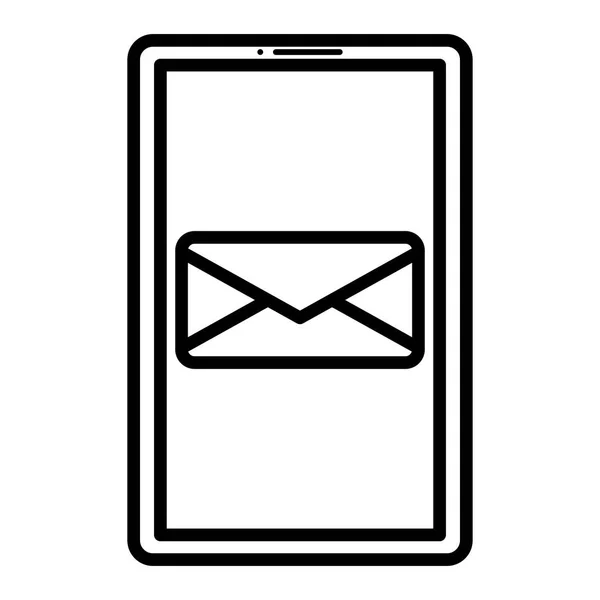 Συσκευή smartphone με φάκελο — Διανυσματικό Αρχείο