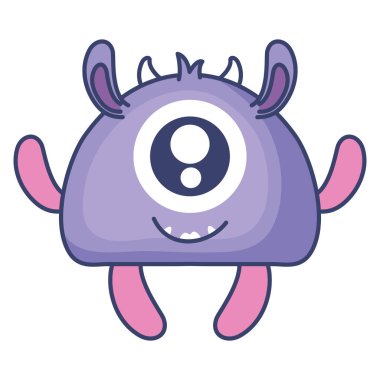 canavar bir göz çizgi roman karakteri ile