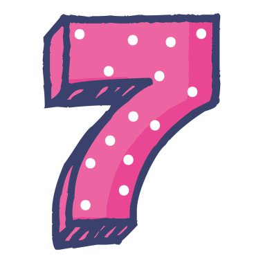 şirin sayı yedi kutlama simgesi