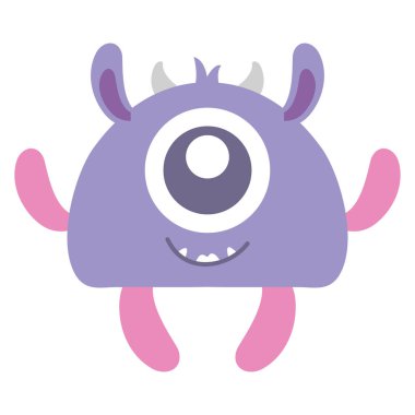 canavar bir göz çizgi roman karakteri ile