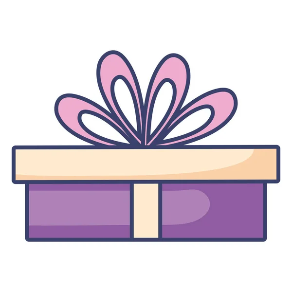 Gift box present icon — Stock Vector