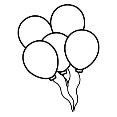 Balonlar helyum gezici simgesine