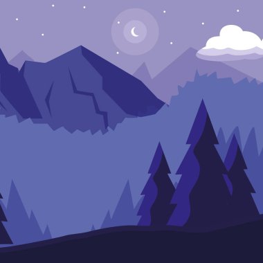 Orman manzara sahne simgesi