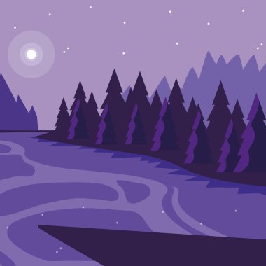 Orman manzara sahne simgesi