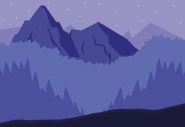 dağlar peyzaj sahne simgesi