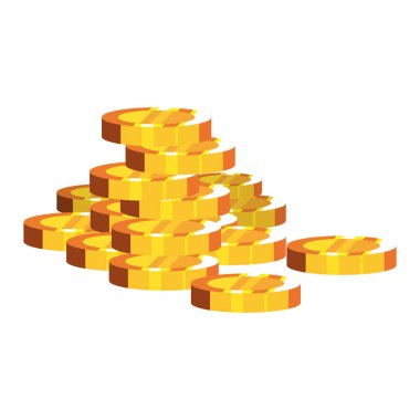 altın para yığılmış