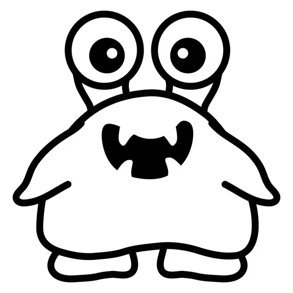 Monstruo loco personaje cómico — Vector de stock