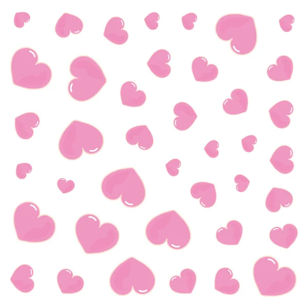 Pozadí dekorace růžová láska srdce — Stockový vektor
