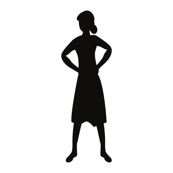 Woman silhouette character — Stock Vector