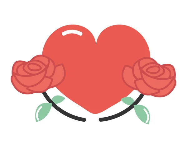 Серці любов квіти — стоковий вектор