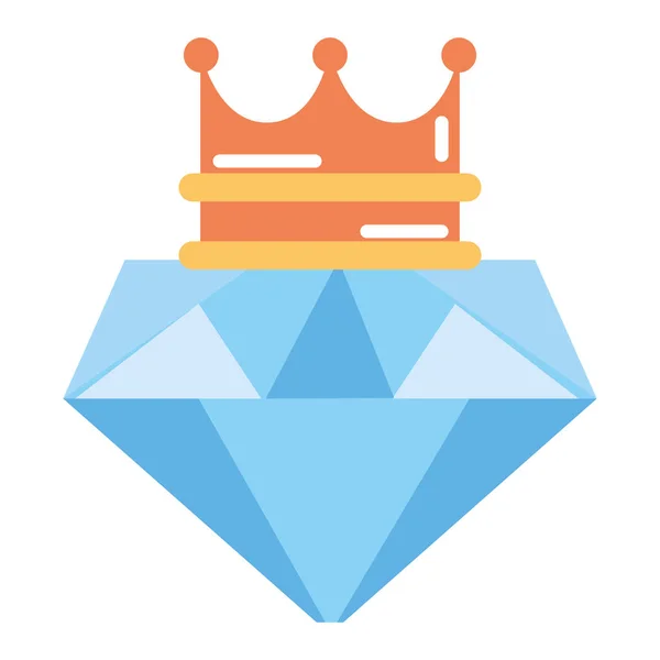 Diamant couronne fille pouvoir — Image vectorielle