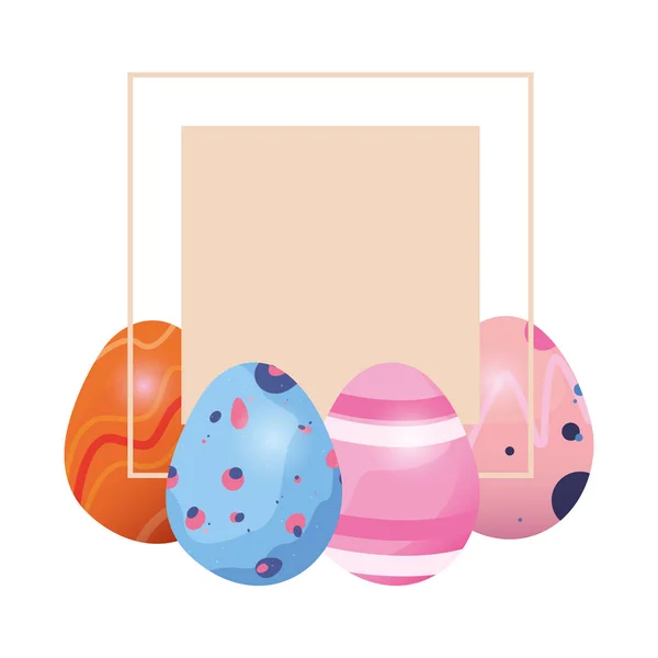 Eggs happy easter — Stock Vector