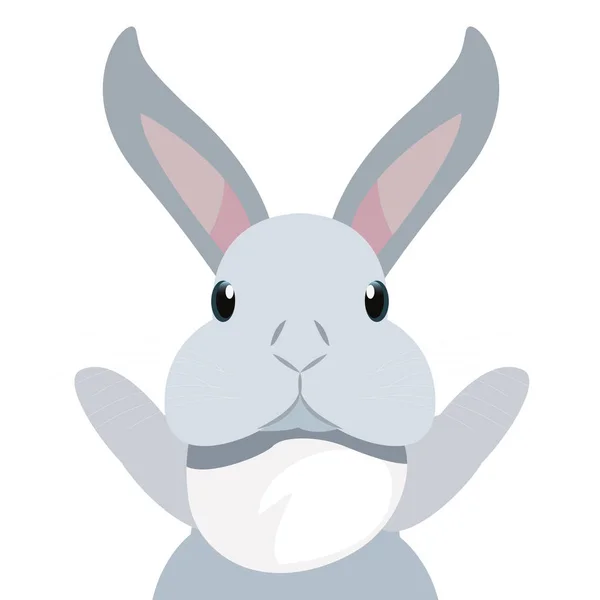 Lindo conejo animal — Vector de stock