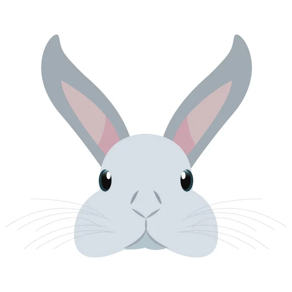 Carino testa di coniglio — Vettoriale Stock