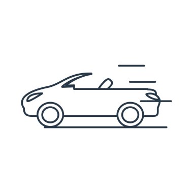 Araba Cabrio izole simgesi