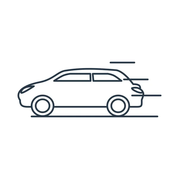 Coche sedán aislado icono — Vector de stock